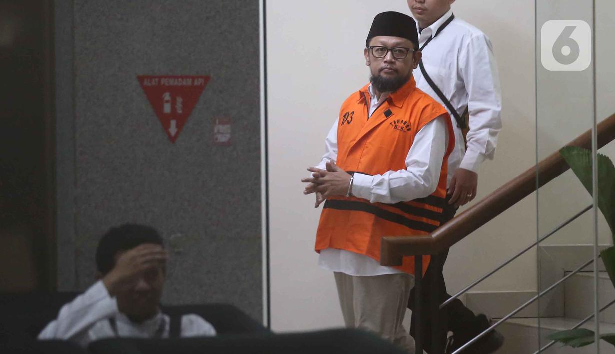 Ishfah Abidal Aziz namalain Gus Alex usai menjalani pemeriksaan lanjutan di Gedung Merah Putih Komisi Pemberantasan Korupsi (KPK), Jakarta, Rabu (13/5/2026). (Liputan6.com/Helmi Fithriansyah)
