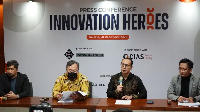 Indrawan Nugroho ketika menghadiri konferensi pers Innovation Heroes 2023 di Jakarta, Selasa (20/12/2022). (Foto: Dok. Tim Indonesia Forum)