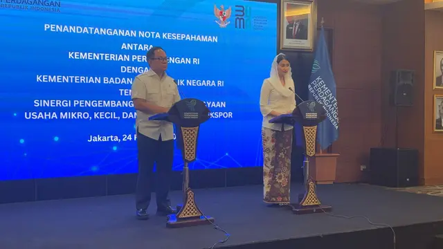Kemendag dan Kementerian BUMN melakukan penandatanganan nota Kesepahaman (MoU) tentang Sinergi Pengembangan dan Pemberdayaan UMKM Siap Ekspor