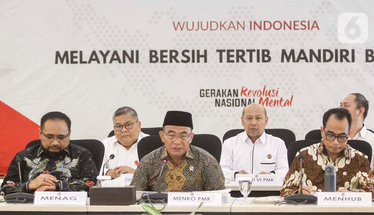 Rapat Koordinasi Tingkat Menteri (RTM) membahas persiapan perayaan Natal 2023 dan Tahun Baru 2024. (Liputan6.com/Angga Yuniar)