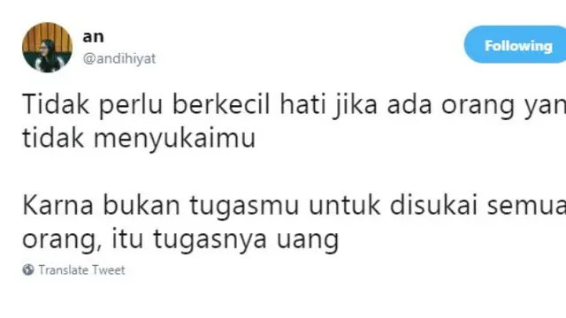 8 Cuitan 'Tidak Perlu Berkecil Hati' Ini Bikin Nyengir dan Mikir