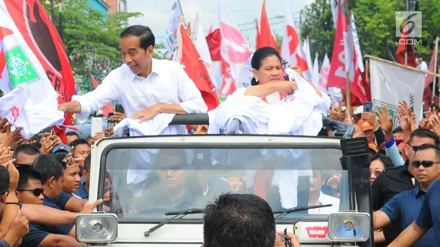 Didampingi Iriana, Jokowi Kampanye di Banyumas