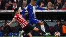 Kemenangan di leg pertama menjadi modal Athletic Bilbao untuk bisa mengendalikan permainan. (ANDER GILLENEA/AFP)