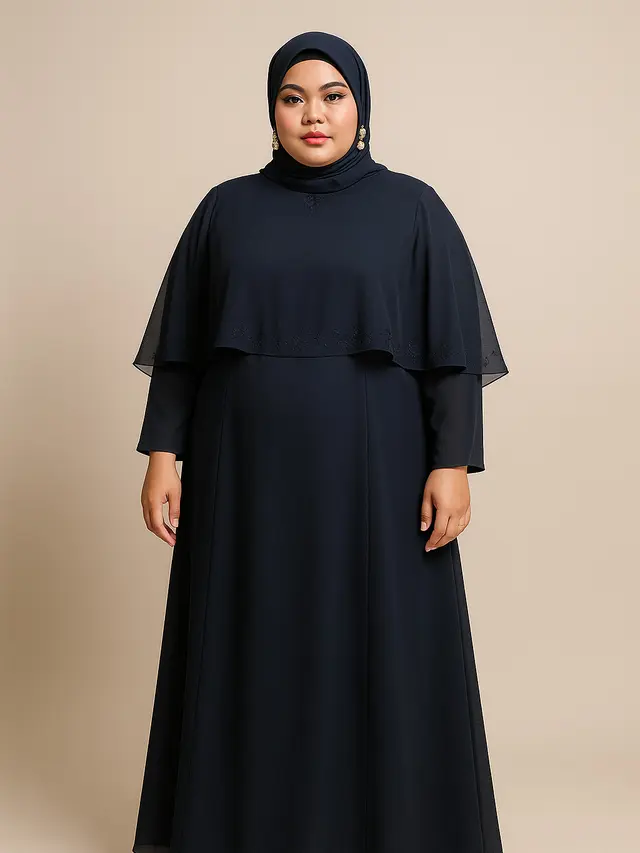 Model Gamis Simpel tapi Mewah untuk Orang Gemuk (Foto: ChatGPT)