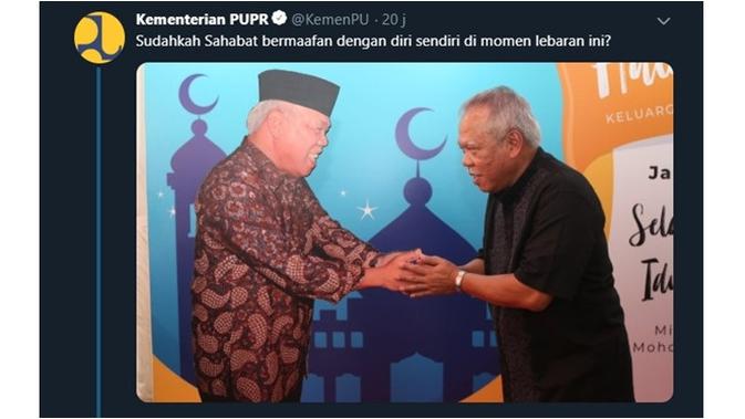 Menteri PUPR bertemu 'kembaran' (Sumber: Twitter/KemenPU)