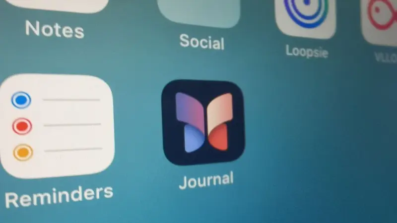 Aplikasi Journal di iPhone
