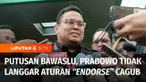 Badan Pengawas Pemilu (Bawaslu) memutuskan jika Presiden Prabowo Subianto tidak bersalah terkait video mendukung pasangan calon Gubernur dan Wakil Gubernur Jawa Tengah, Ahmad Luthfi-Taj Yasin yang diposting melalui media sosial.