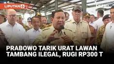 Presiden Prabowo Subianto memantau langsung tambang ilegal yang disita, dan diberikan kepada PT Timah Tbk.