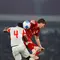 Striker Timnas Indonesia, Ole Romeny, beraksi dalam duel melawan Mozambik pada FIFA Matchday di Stadion Utama Gelora Bung Karno, Jakarta, Selasa (9/6/2026). (Bola.com/Bagaskara Lazuardi)