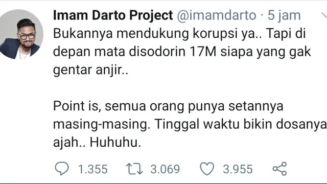 Imam Darto soal kasus korupsi Mensos Juliari
