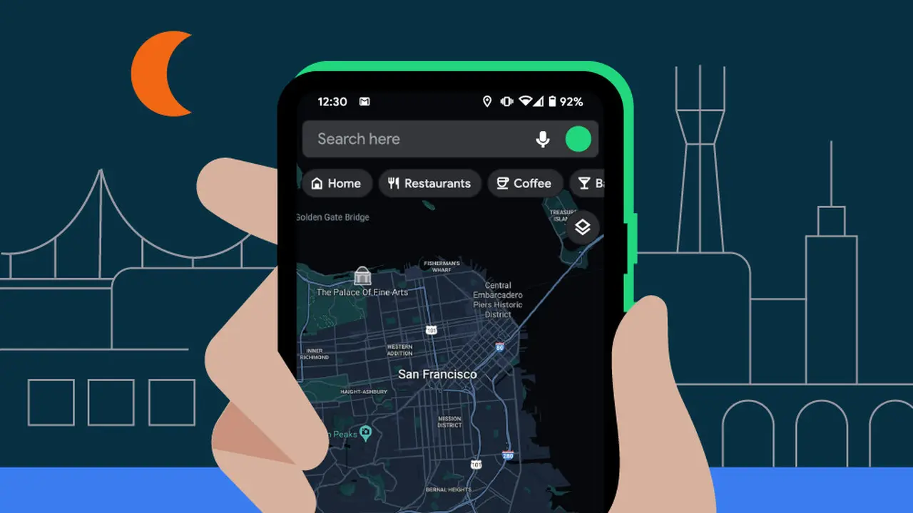 Google Maps Dark Mode