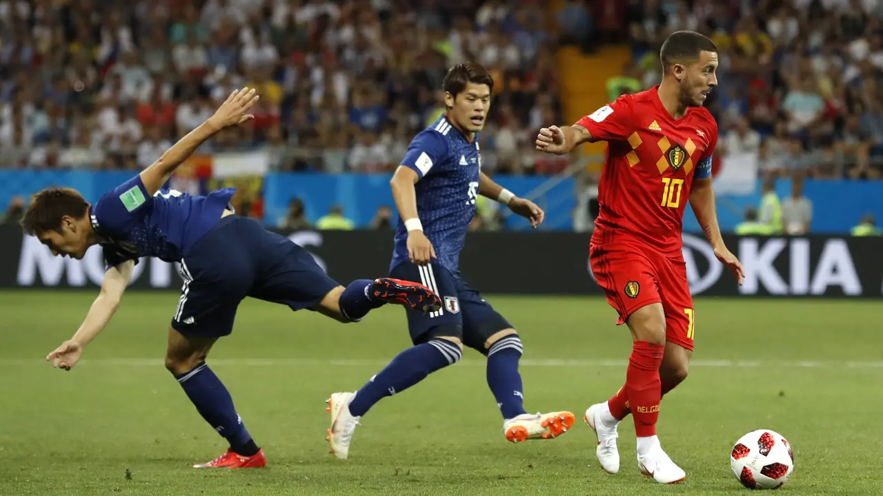 FOTO: Sempat Unggul 2 Gol, Jepang Akhirnya Kalah dari Belgia