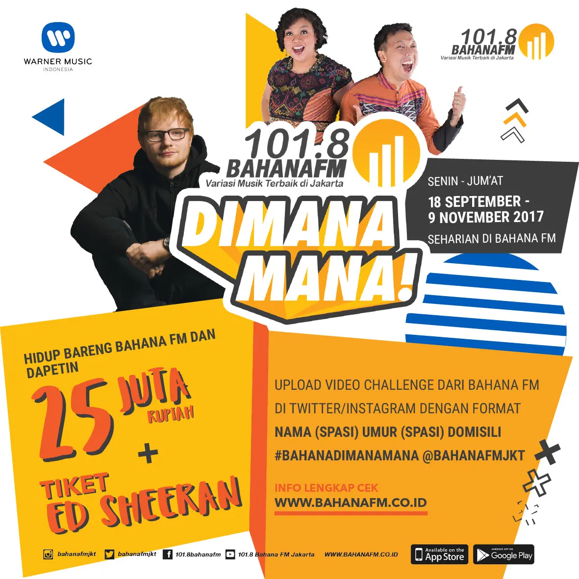 Gaya hidup dengar radio dan nonton konser jadi bagian dari para milenial yang bisa didapatkan di 101.8 Bahana FM (Foto: Dok. Bahana FM)