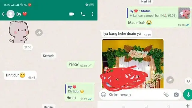 6 Chat Pacar Pamer Foto Sudah Lamaran dengan Orang Lain Ini Bikin Patah Hati