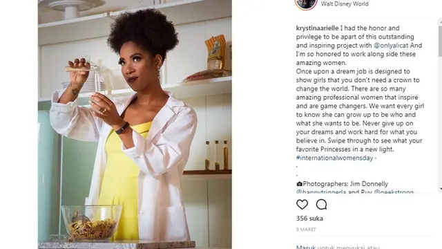 Tiana - Ahli gastronomi molekuler (Instagram.com/krystinaarielle/)