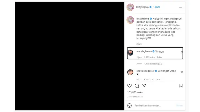 Tulis Caption Sendu, Netizen Dibikin Kepo dengan Postingan Terbaru Lesti Kejora di Instagram