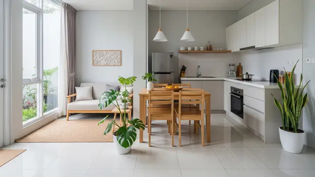 Desain Interior Rumah Kecil Tanpa Sekat/Gemini AI