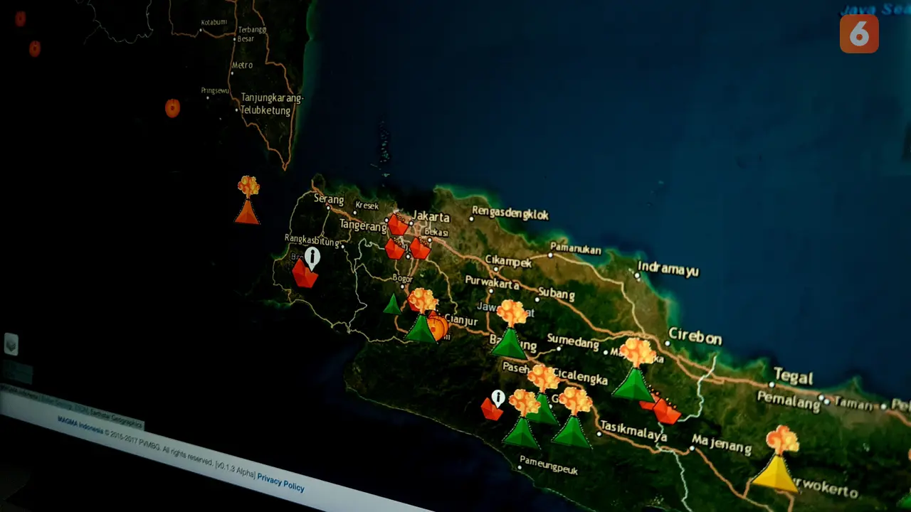Pemantauan Gunung Erupsi dari MAGMA Indonesia. Liputan6.com/Aisyah Mustika Zamani