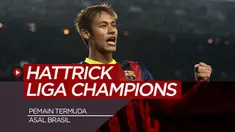 Berita video pemain Brasil termuda yang cetak hattrick di Liga Champions.