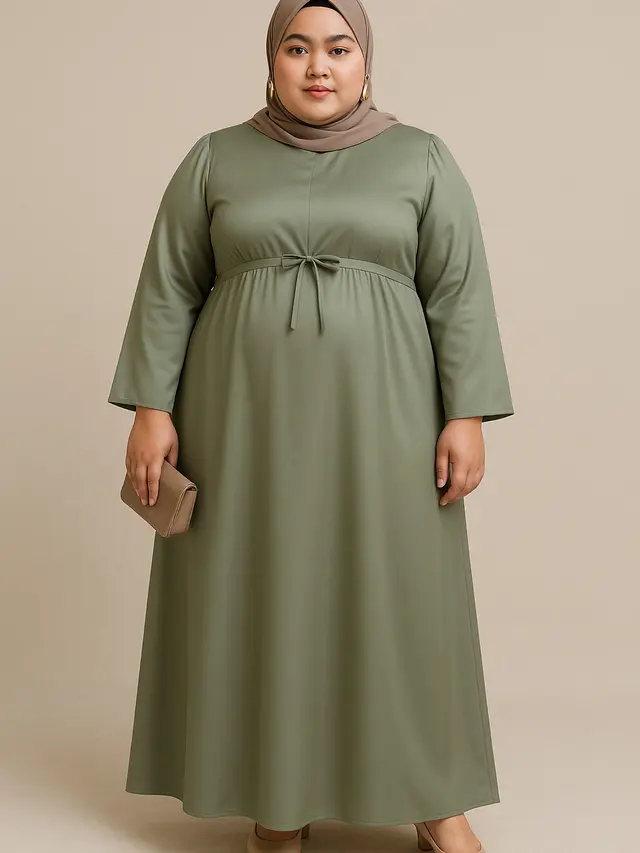 Model Gamis Simpel tapi Mewah untuk Orang Gemuk (Foto: ChatGPT)