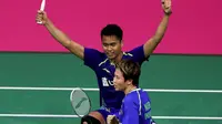 Ganda campuran Indonesia Tontowi Ahmad / Liliyana Natsir lolos ke final Kejuaraan Dunia Bulu Tangkis di Glasgow, Skotlandia, Sabtu (26/8/2017). (Humas PP PBSI)