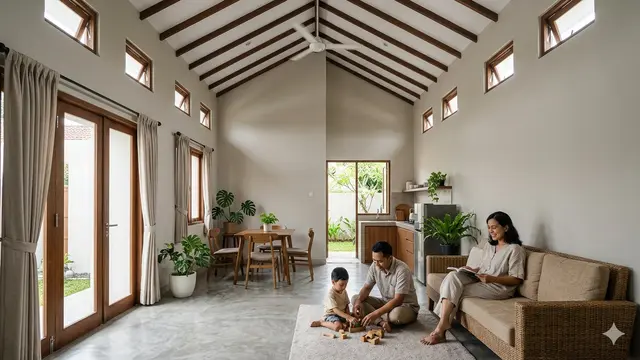 Rumah Tipe 36 yang Sejuk untuk Keluarga 3 Orang