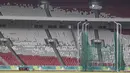 Suasana area tolak puluru sudah terpasang di Stadion Utama Gelora Bung Karno, Jakarta, Jumat (9/8/2018). Lokasi ini akan dijadikan venue dari invitation tournament cabang atletik. (Bola.com/Vitalis Yogi Trisna)