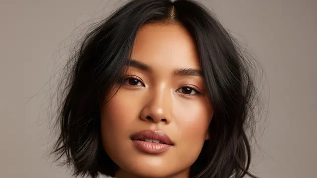 Lived-In Short Hair dengan Belahan Tengah
