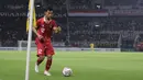 Ekspresi pemain Timnas Indonesia, Pratama Arhan dalam pertandingan FIFA Matchday melawan Palestina yang berlangsung di Gelora Bung Tomo, Rabu (14/6/2023). (Bola.com/Aditya Wany)