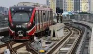 Dengan ditetapkannya LRT Jabodebek sebagai Objek Vital Nasional, maka penyelenggaraan pengamanan akan dilakukan berdasarkan prinsip pengamanan internal. (Liputan6.com/Herman Zakharia)