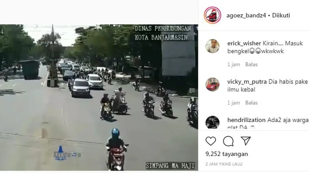 Lampu Sudah Merah Malah Diterobos 'Emak-Emak' (instagram @agoez_band