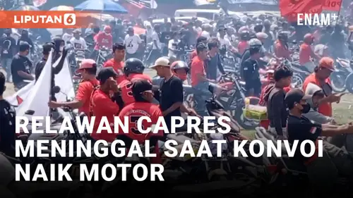 VIDEO: Innalillahi, Relawan Capres di Klaten Meninggal Saat Konvoi Naik Motor ke Kampanye Akbar