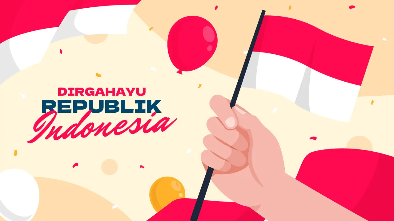 Ilustrasi kemerdekaan RI, HUT Indonesia