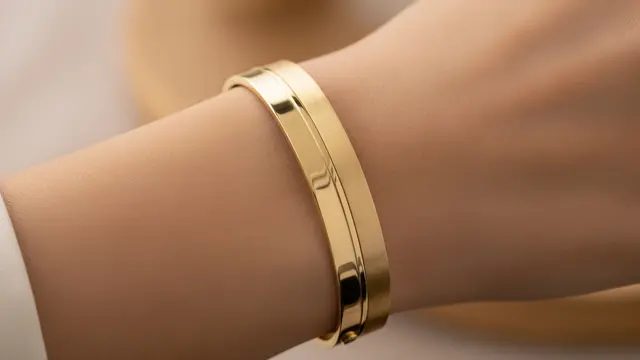 Gelang Bangle Emas Polos Elegan untuk Idul Fitri 2026
