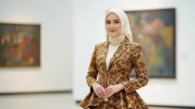 Model Blazer Batik Wanita untuk Gamis