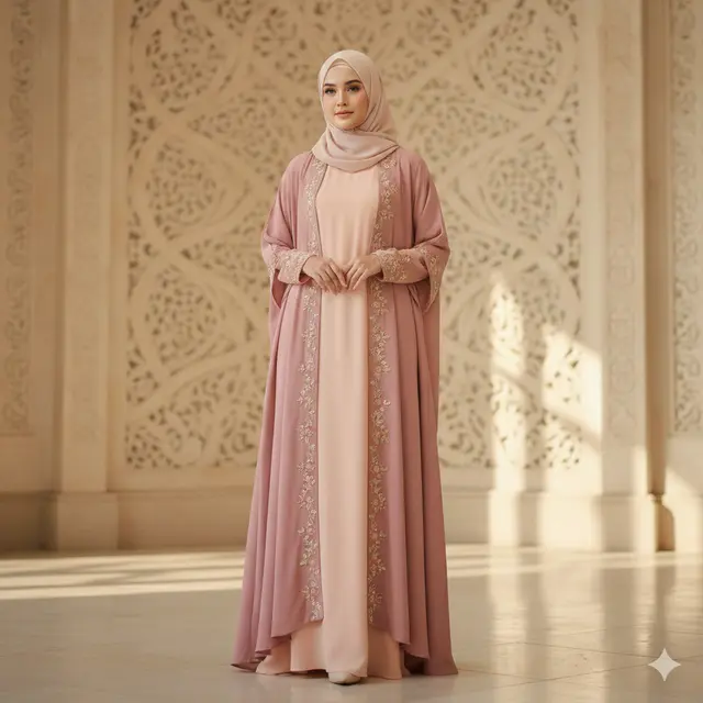 Model Gamis Abaya Warna Warni Pastel