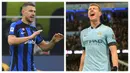 Dua klub elite Eropa, Manchester City dan Inter Milan menjadi dua klub tersisa di ajang Liga Champions 2022/2023. Keduanya akan berhadapan dalam laga final yang akan digelar pada 10 Juni di Ataturk Olympic Stadium, Istanbul, Turki. Pertemuan kedua klub menjadi yang pertama kali sepanjang sejarah Liga Champions, karena keduanya sama sekali belum pernah bertemu baik di fase grup maupun fase knock-out Liga Champions. Namun yang menarik, lima pemain top berikut pernah berseragam kedua klub, bahkan ada yang hingga kini masih menjadi bagian Inter Milan. Berikut daftar kelima pemain tersebut. (Kolase Foto AFP)