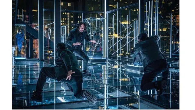 Yayan Ruhian bersama Keanu Reeves