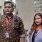 Saksi pelapor Angel Foekh menjalani pemeriksaan terkait laporan kasus dugaan pemalsuan surat yang menyeret Ketua Mahkamah Konstitusi (MK) Anwar Usman dan delapan hakim konstitusi di Polda Metro Jaya, Jumat (10/1/2023). (Dok. Liputan6.com/Ady Anugrahadi)