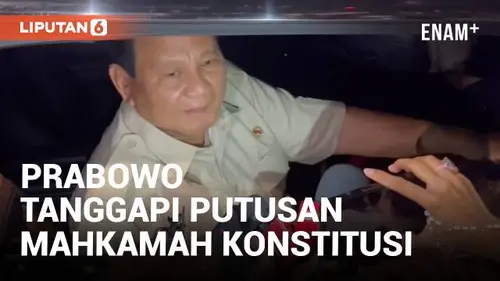 VIDEO: Prabowo Buka Suara Soal Putusan Sengketa Pilpres 2024 di MK