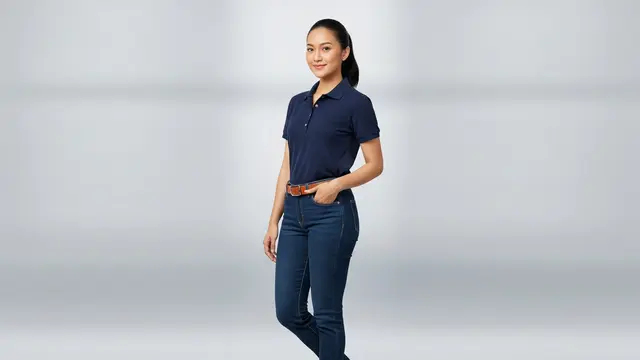 Jeans Gelap dan Kaos Polo
