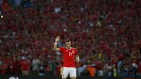 Gareth Bale tampil gemilang bersama Wales saat bertemu Rusia di Grup B Euro 2016 (Reuters)