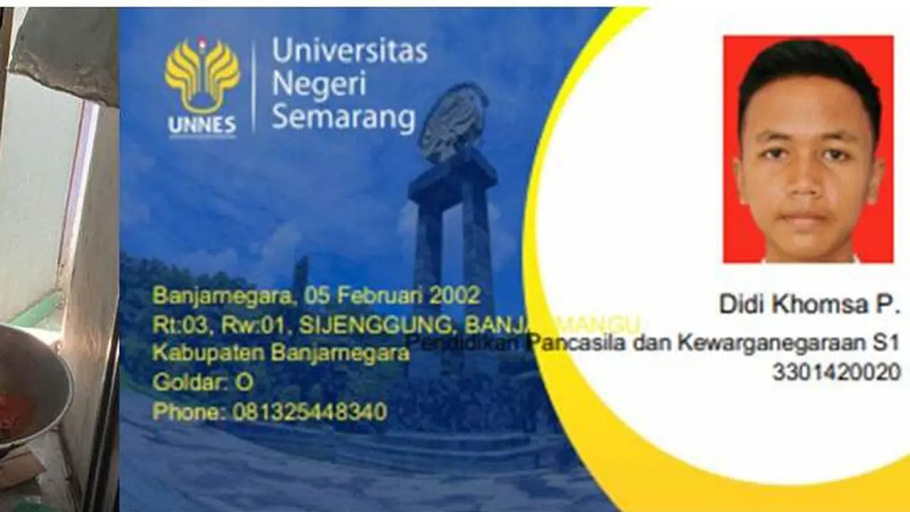Anak piatu berprestasi yang rela berjualan nasi di angkringan itu sekarang berkuliah di Unnes Semarang. (Foto: Liputan6.com/Heni Purwono untuk Muhamad Ridlo)