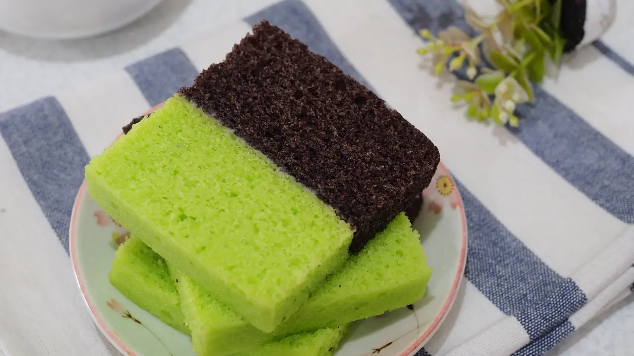 brownies pandan coklat