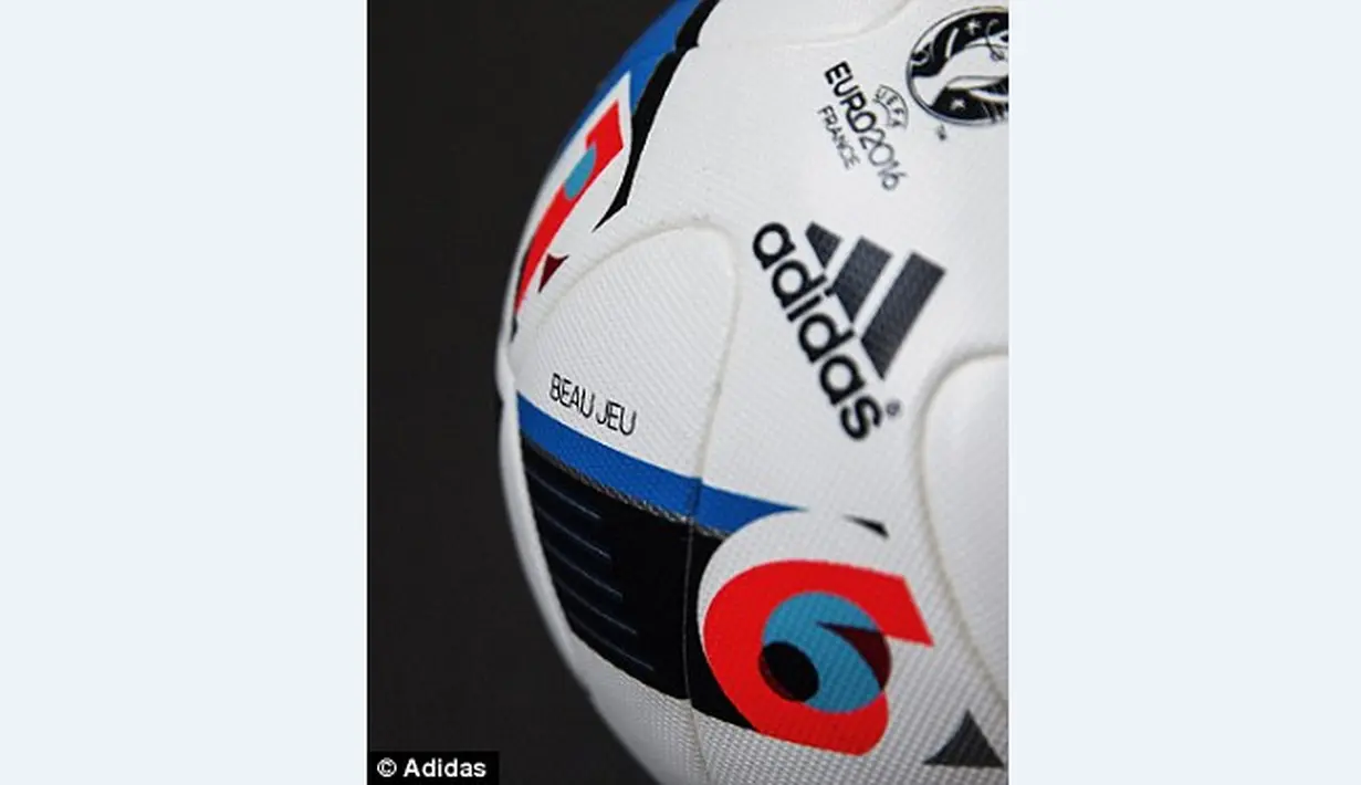 Beau Jeu hanya akan dipakai pada fase penyisihan grup Piala Eropa 2016. Sedangkan, bola untuk babak gugur akan diperkenalkan dalam beberapa bulan ke depan. (Adidas)