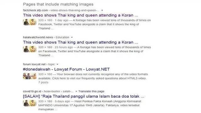 Gambar Tangkapan Layar Penelusuran Foto dengan Google Reverse Image.