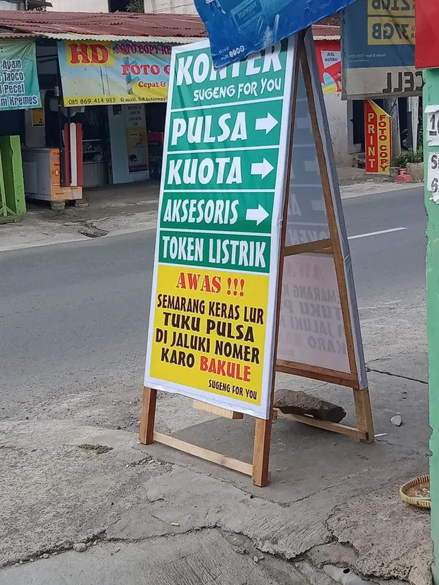 6 Tulisan Kocak di Counter HP Ini Bikin Geleng Kepala