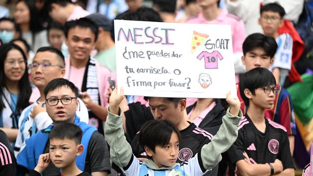 Foto Fans Lionel Messi di Hong Kong