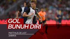 Berita video momen gol bunuh diri yang dilakukan bek baru Juventus, Matthijs de Ligt, saaat menghadapi Inter Milan di ICC 2019, Rabu (24/7/2019).