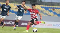 Madura United tersingkir dari AFC Challenge League 2024/25, kalah dari wakil Kamboja, Svay Rieng. (Bola.com/Wahyu Pratama)